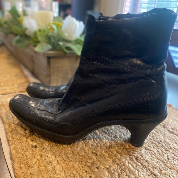 Prada Black Heeled Leather Boots - Picture 1 of 6